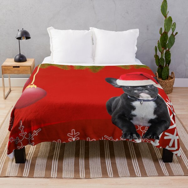 Item preview, Blue French Bulldog Christmas designed and sold by FunShirtDesigns.