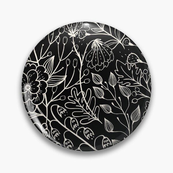 Item preview, Black and White Flowers Pattern designed and sold by MariesDesigns11.