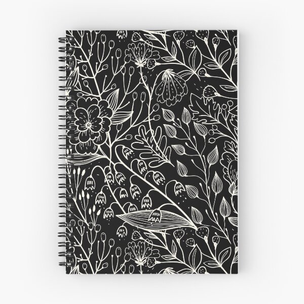 Item preview, Black and White Flowers Pattern designed and sold by MariesDesigns11.