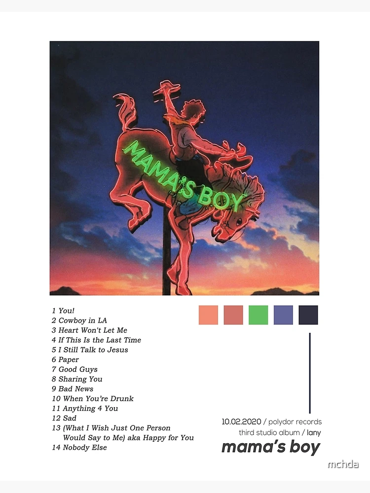 LANY Mama's Boy Album Cover Poster