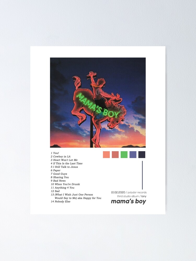LANY Mama's Boy Album Cover Poster