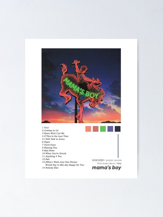 LANY Mama's Boy Album Cover Poster