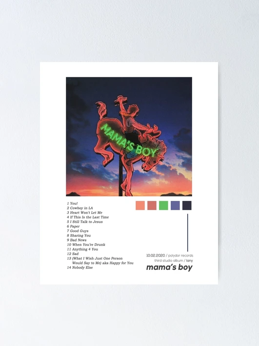 LANY Mama's Boy Album Cover Poster