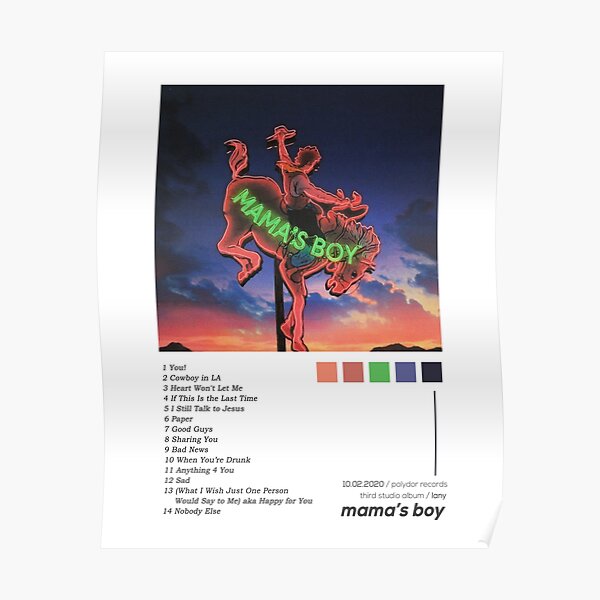 LANY Mama's Boy Album Cover Poster Poster