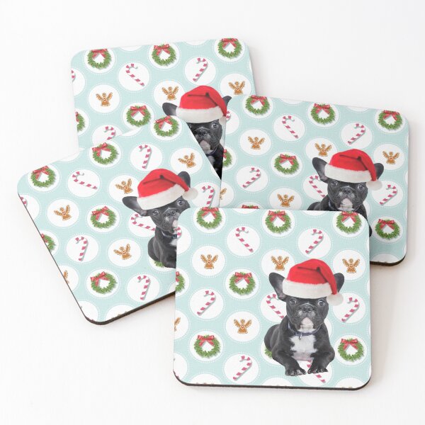 Item preview, Blue French Bulldog Christmas Candy Canes designed and sold by FunShirtDesigns.