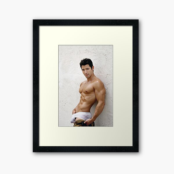 Sexy Muscled Beefcake Daniel Sandoval Framed Art Print