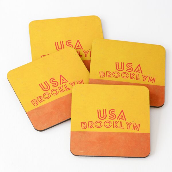 Item preview, Usa Brooklyn Yellow And Orange Wall designed and sold by EmotionArt.