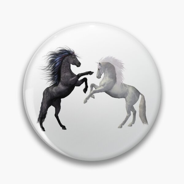 Aperçu de l'œuvre Chevaux blancs et noirs créée et vendue par Patrick David.