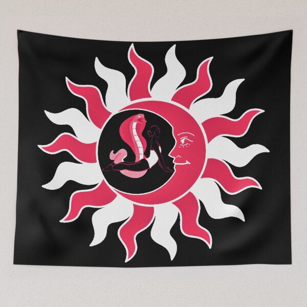 Item preview,  Snake Yoga Pose With Moon And Sun  designed and sold by TeesFashion.