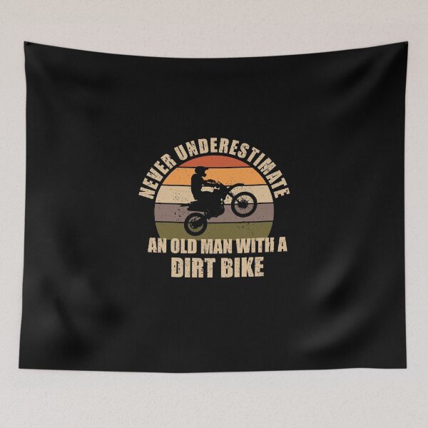 Item preview, Never Underestimate an Old Man with a Dirt Bike designed and sold by Adel Qasem.