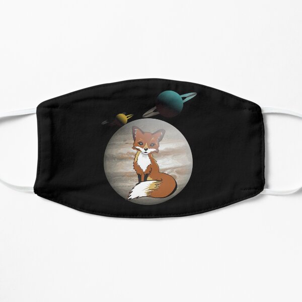 space foxes ,Gift for fox lovers, space lovers Flat Mask