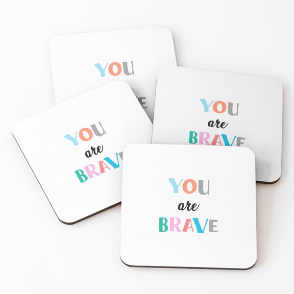 Item preview, You Are Brave Quote Art Design Inspirational Moti designed and sold by vividpixelusa.