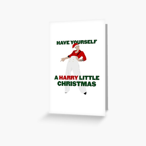 Have Yourself a Harry Little Christmas - Green and Red Text Greeting Card