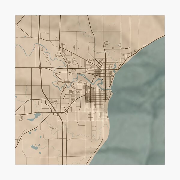 Item preview, Manitowoc Sepia Map designed and sold by CPTVDesign.