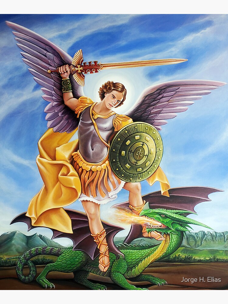 San Miguel Arcángel Escudo 16 40 cm