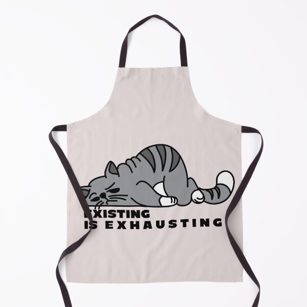 Item preview, Existing is Exhausting - Fat Cartoon Cat designed and sold by PKHalford.