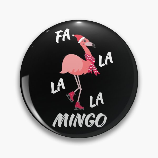 Item preview, Fa La La La Mingo (Ice Skating Flamingo Santa)  designed and sold by molamode.