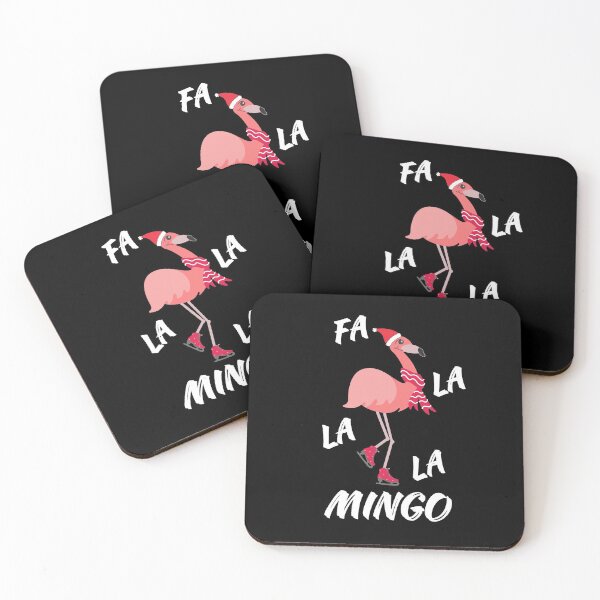 Item preview, Fa La La La Mingo (Ice Skating Flamingo Santa)  designed and sold by molamode.