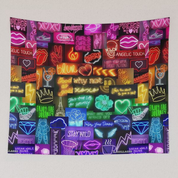Item preview, Rainbow Neon Sign Collage designed and sold by Ajcollages.
