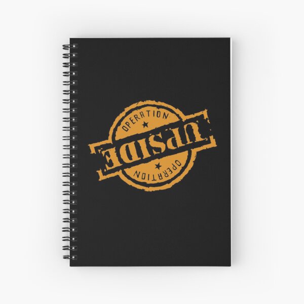 Beatrice Zinker - Operation Upside Merchandise - Orange Logo Spiral Notebook