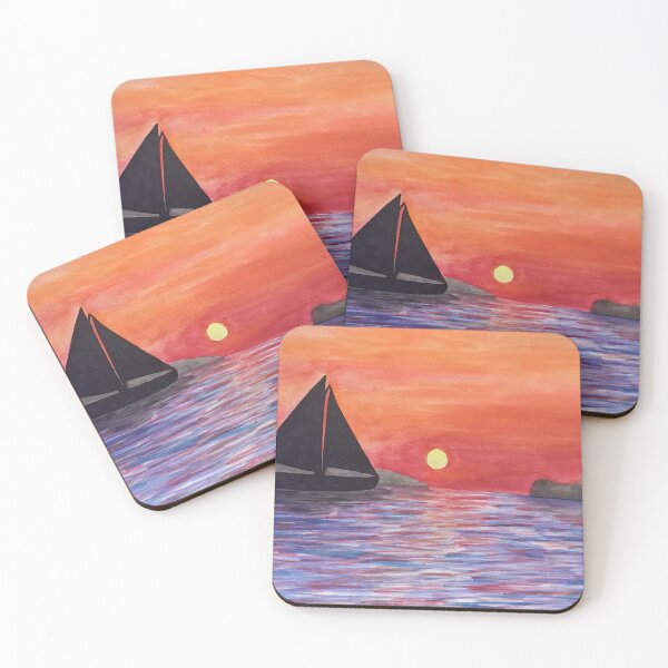Item preview, Sunset Sailboat Silhouette designed and sold by Julia Hawley.