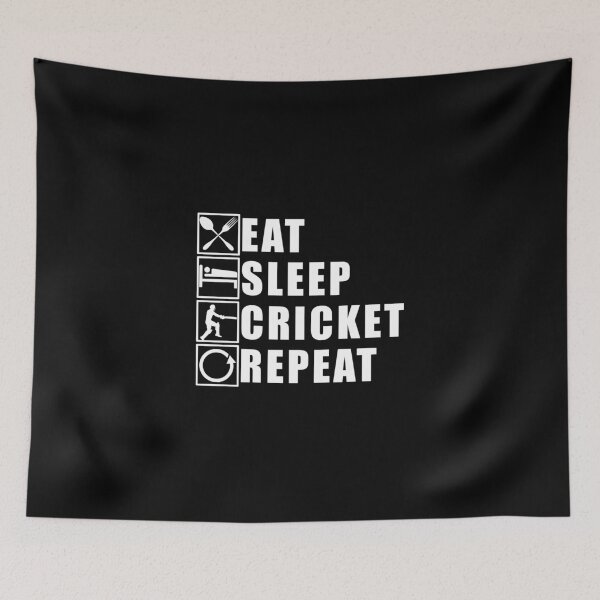 Item preview, Eat Sleep Cricket Repeat designed and sold by Adel Qasem.