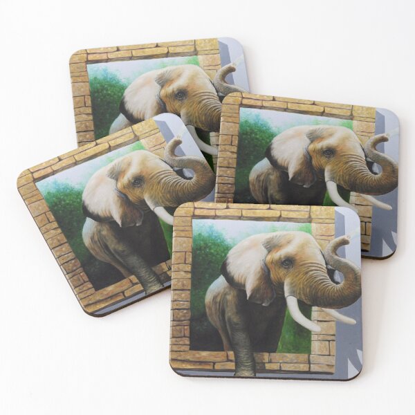 Item preview, Bold And Beautiful Elephant Escaping.  Free The Elephant Print For People Who Want To Save The Elephants.. designed and sold by lduke47.