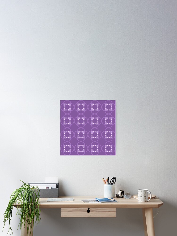 Thumbnail 2 von 3, Poster, purple magenta violet lavender mandala floral creative seamless pattern background designt und verkauft von GoArdWork.