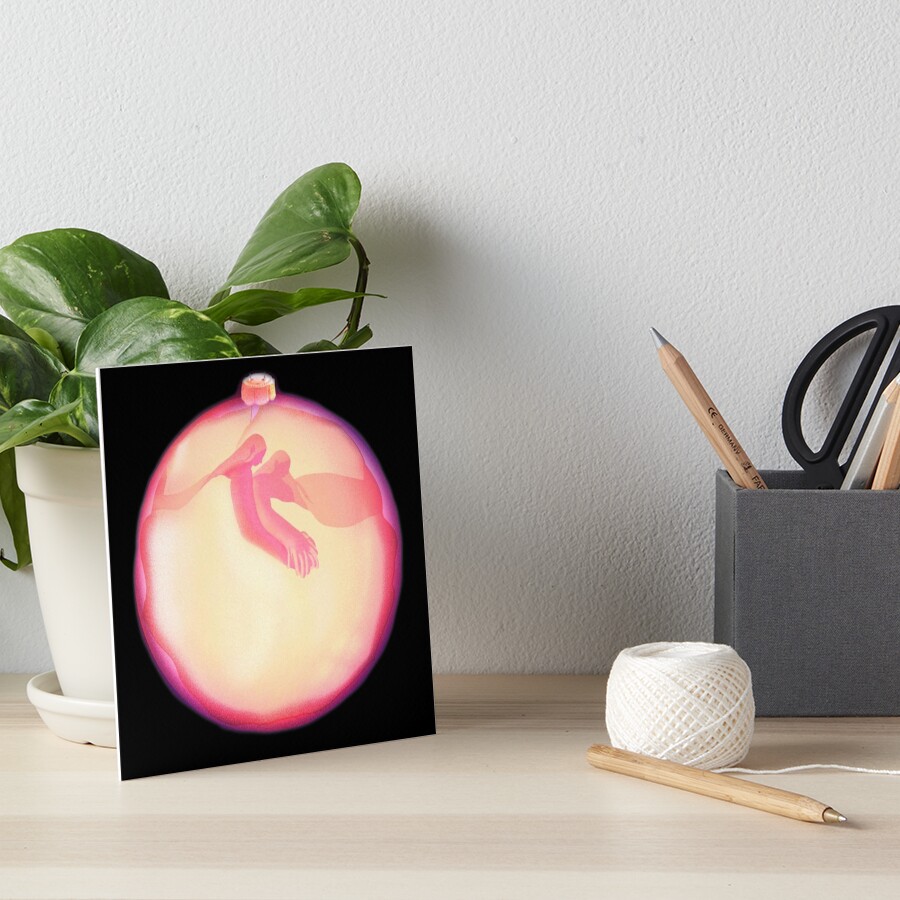 "two queens in a king sized bed girl in red" Art Board Print for Sale