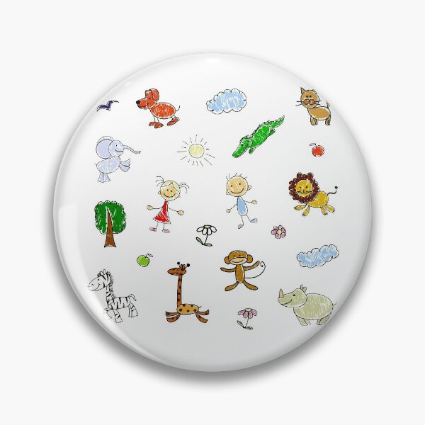 Item preview, Kids & Zoo Animals Sticker Pack (Children And Zoo Animals Pattern) designed and sold by Harold Guillory.