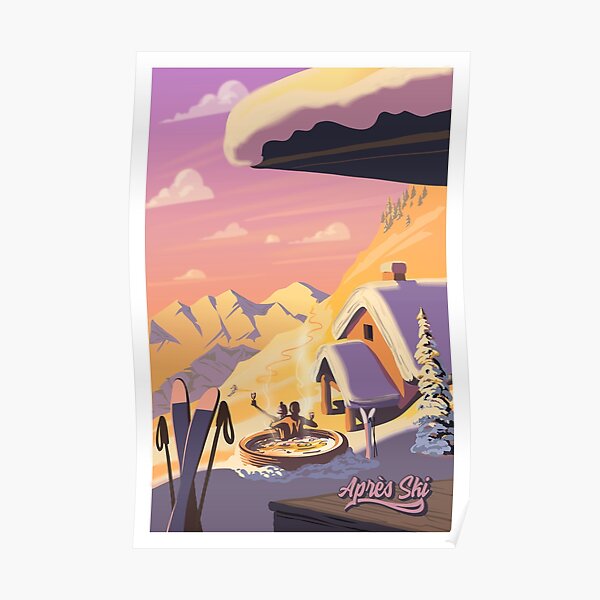 “Apres Ski Retro Winter Poster Art” Poster for Sale by SFDesignstudio