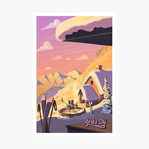 Item preview, Apres Ski Retro Winter Poster Art designed and sold by SFDesignstudio.