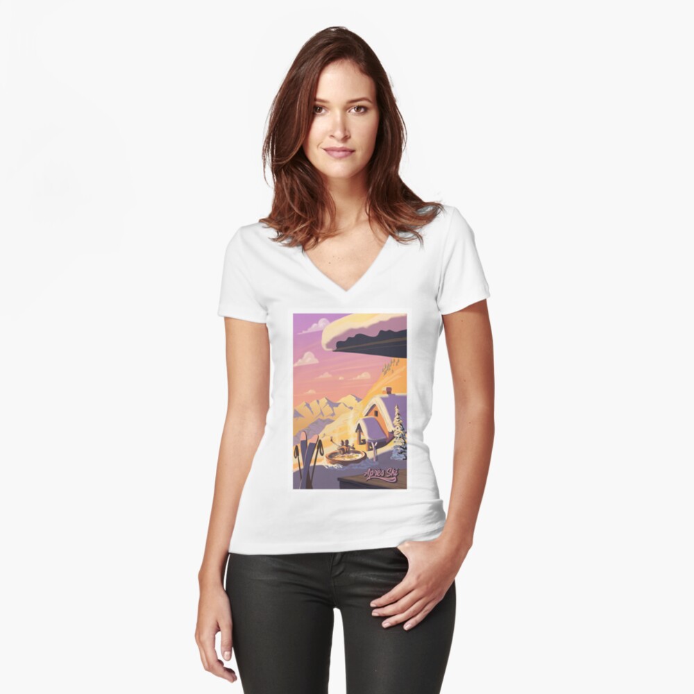 Item preview, Fitted V-Neck T-Shirt designed and sold by SFDesignstudio.