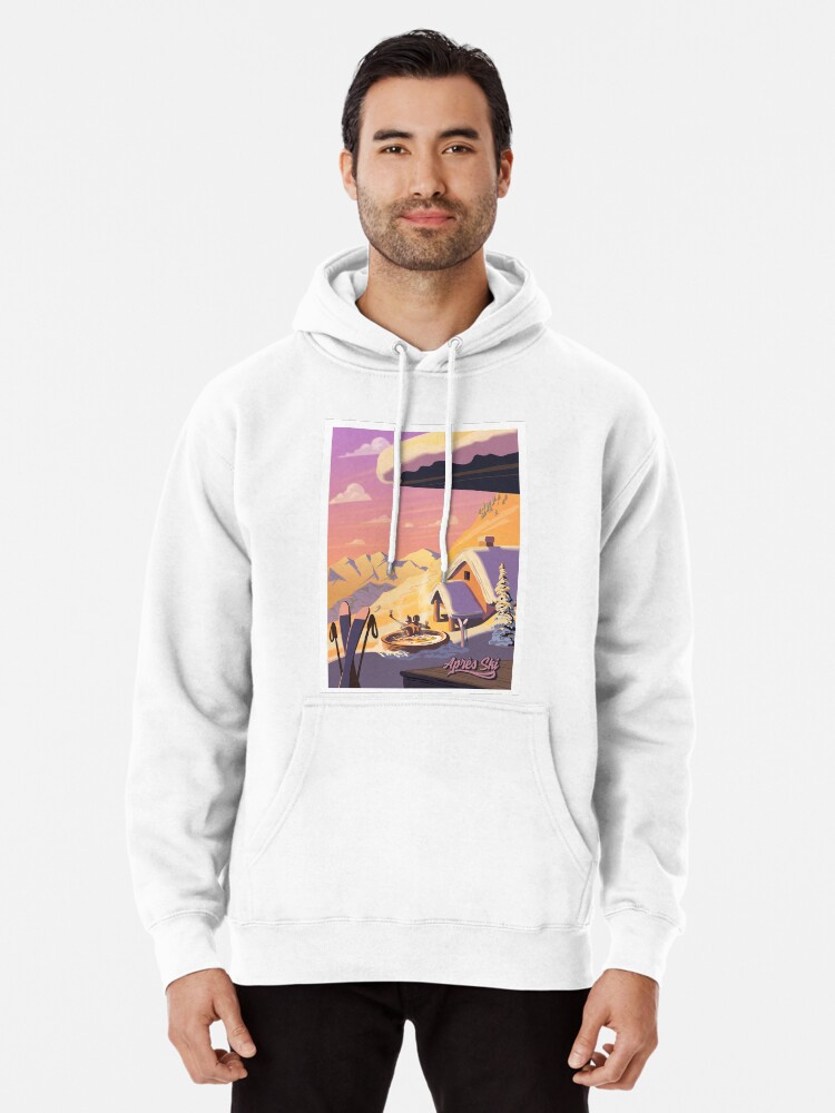 Thumbnail 1 of 5, Pullover Hoodie, Apres Ski Retro Winter Poster Art designed and sold by SFDesignstudio.