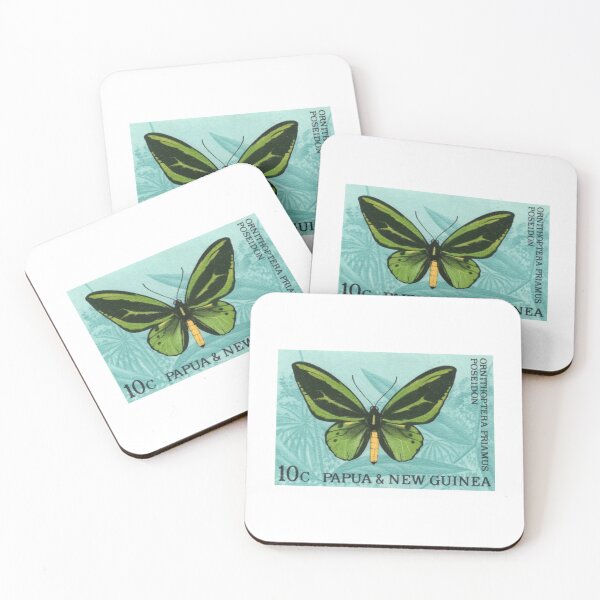 Item preview, 1966 PAPUA & NEW GUINEA Green Birdwing Butterfly Stamp designed and sold by retrographics.
