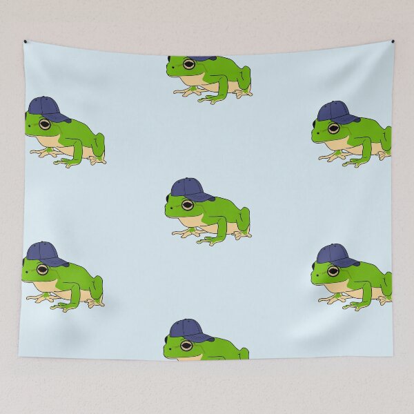 Item preview, Frog with Baseball Hat designed and sold by lojains.