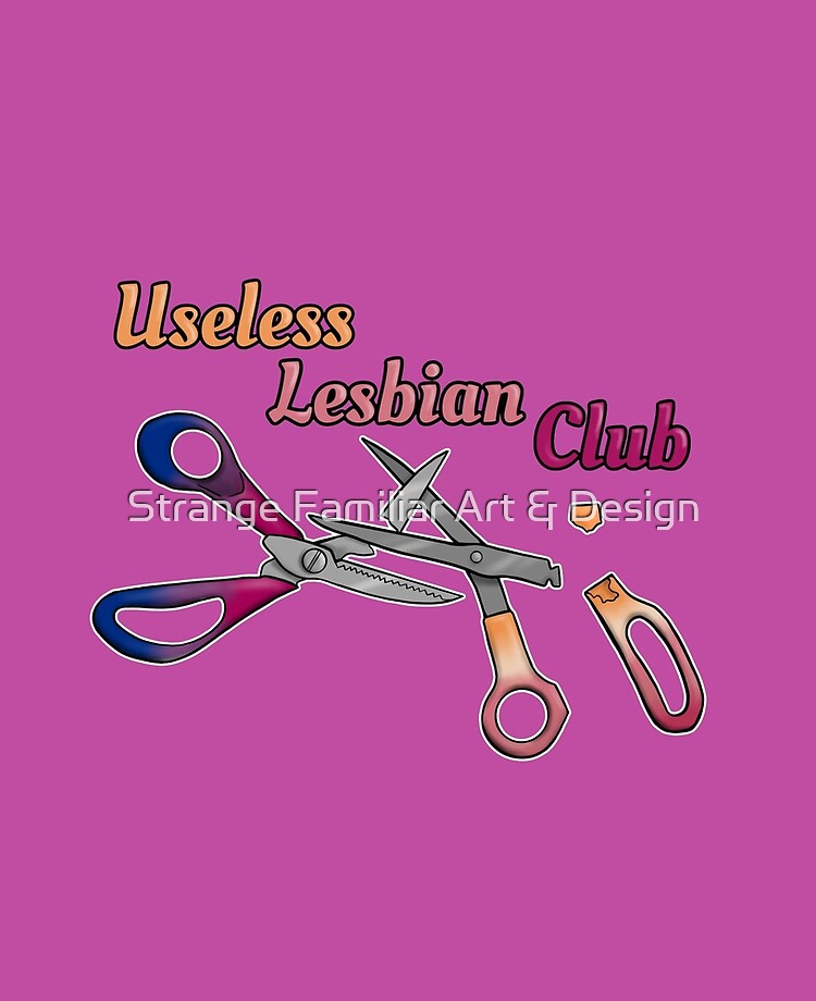 Scissors Not-So-Subtle Lesbian Pride Sticker for Sale by peach-bear-shop