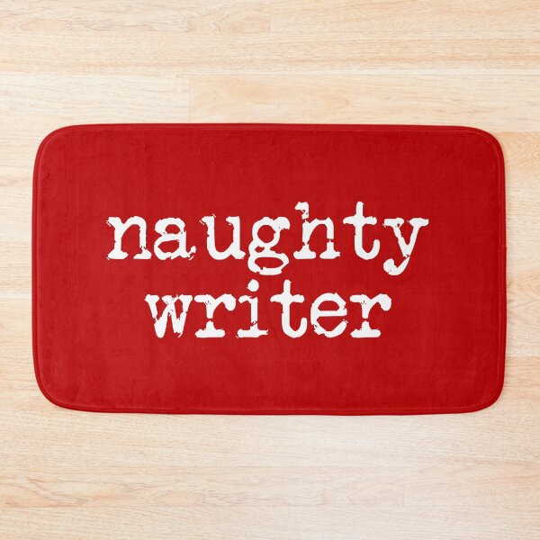 Item preview, naughty writer in white on red designed and sold by TeaRoseWriter.