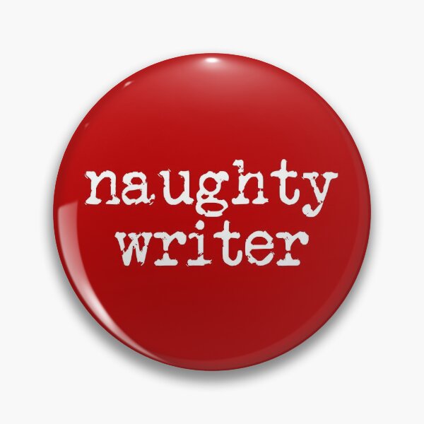 Item preview, naughty writer in white on red designed and sold by TeaRoseWriter.