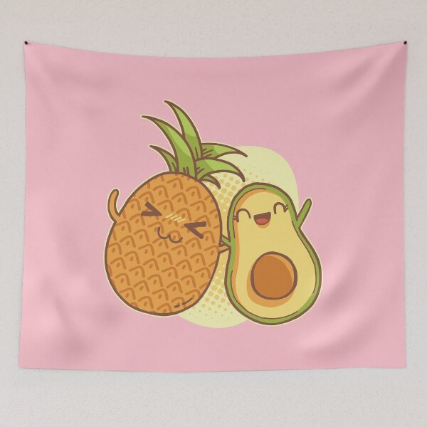 Item preview, Pineapple and Avocado designed and sold by Cute and Funny Animal Art Designs.
