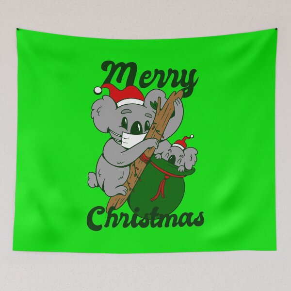 Item preview, covid coronavirus koala christmas face mask designed and sold by Gossip Rag.