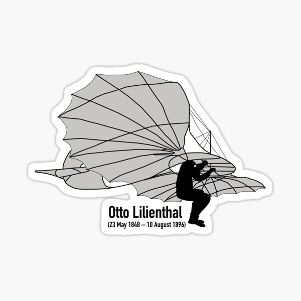 Otto Lilienthal - Glider King Segelflugzeugkönig Sticker