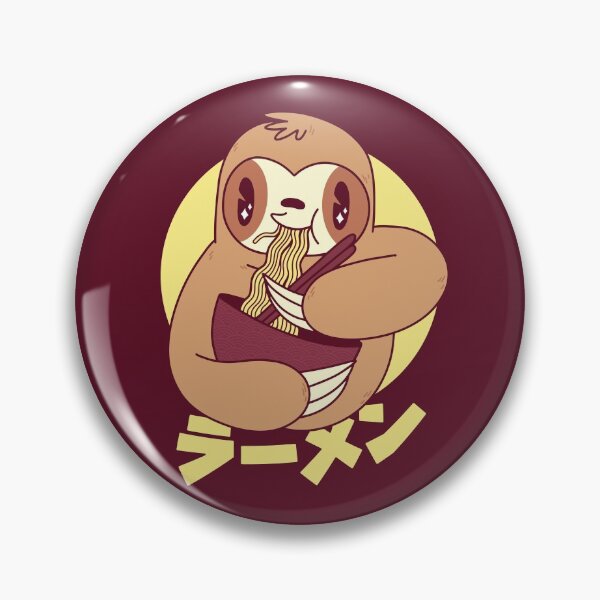 Item preview, Ramen Noodles Sloth designed and sold by Cute and Funny Animal Art Designs.