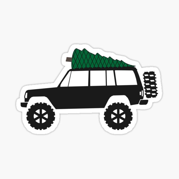 "1st Gen Mitsubishi Montero Christmas Tree" Sticker by thenanuk Redbubble