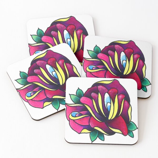 Item preview, Watercolor Tattoo Inspired Lotus with Rose Bud designed and sold by Greg Donchatz.