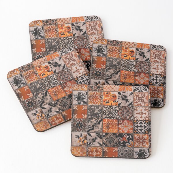 Item preview, Ancient brick pattern design with gold ,orange, black and white colour . designed and sold by Arlooz Tees.