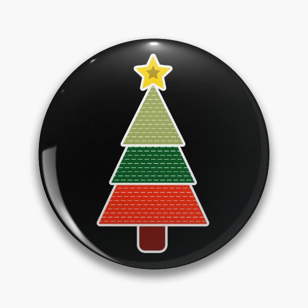 Artikelvorschau, Einfacher bunter Weihnachtsbaum mit Stern an der Spitze entworfen und verkauft von Design-Focus.