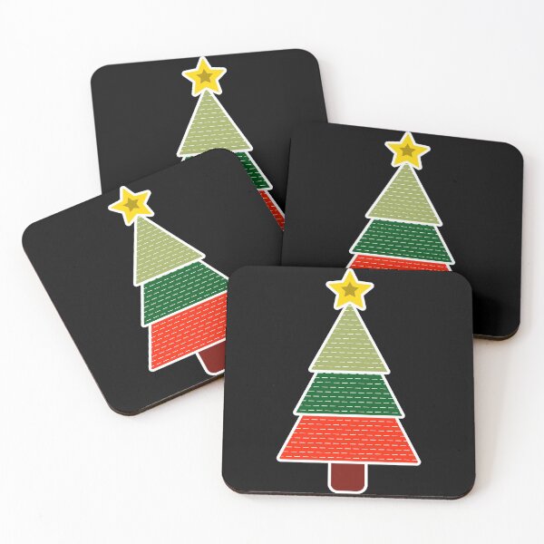 Item preview, Simple Christmas Tree colourful with star on top designed and sold by Design-Focus.