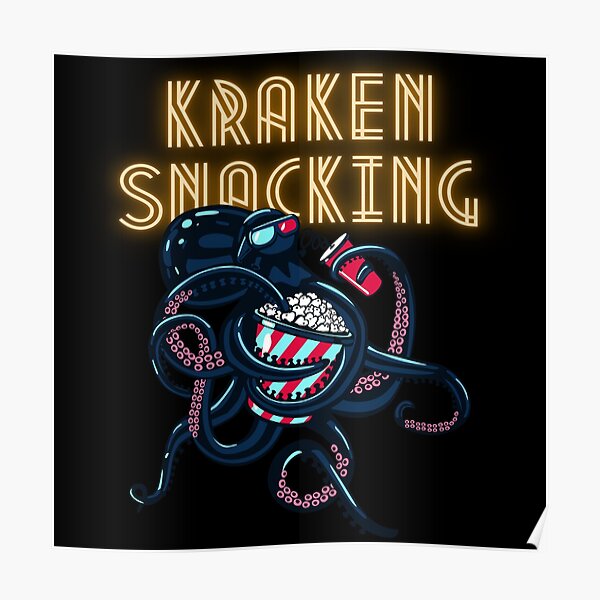 Kraken Snacking (Clean Design) Poster