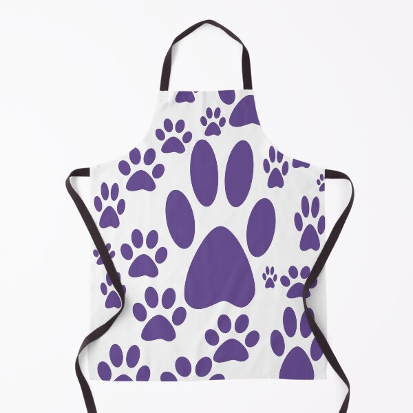 Item preview, COLOR OF THE YEAR 2018 ULTRA VIOLET- PAW PRINTS WALKING ALL OVER PATTERN IN DIFFERENT SIZE ANIMAL FEET designed and sold by ozcushions.